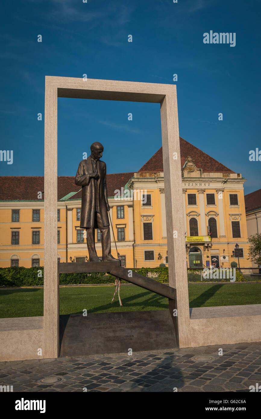 Poète inconnu statue à Budapest Banque D'Images