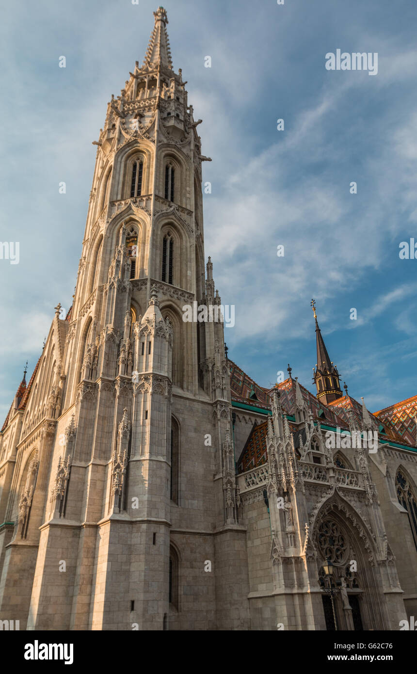 L'église Matthias de Budapest Hongrie Banque D'Images