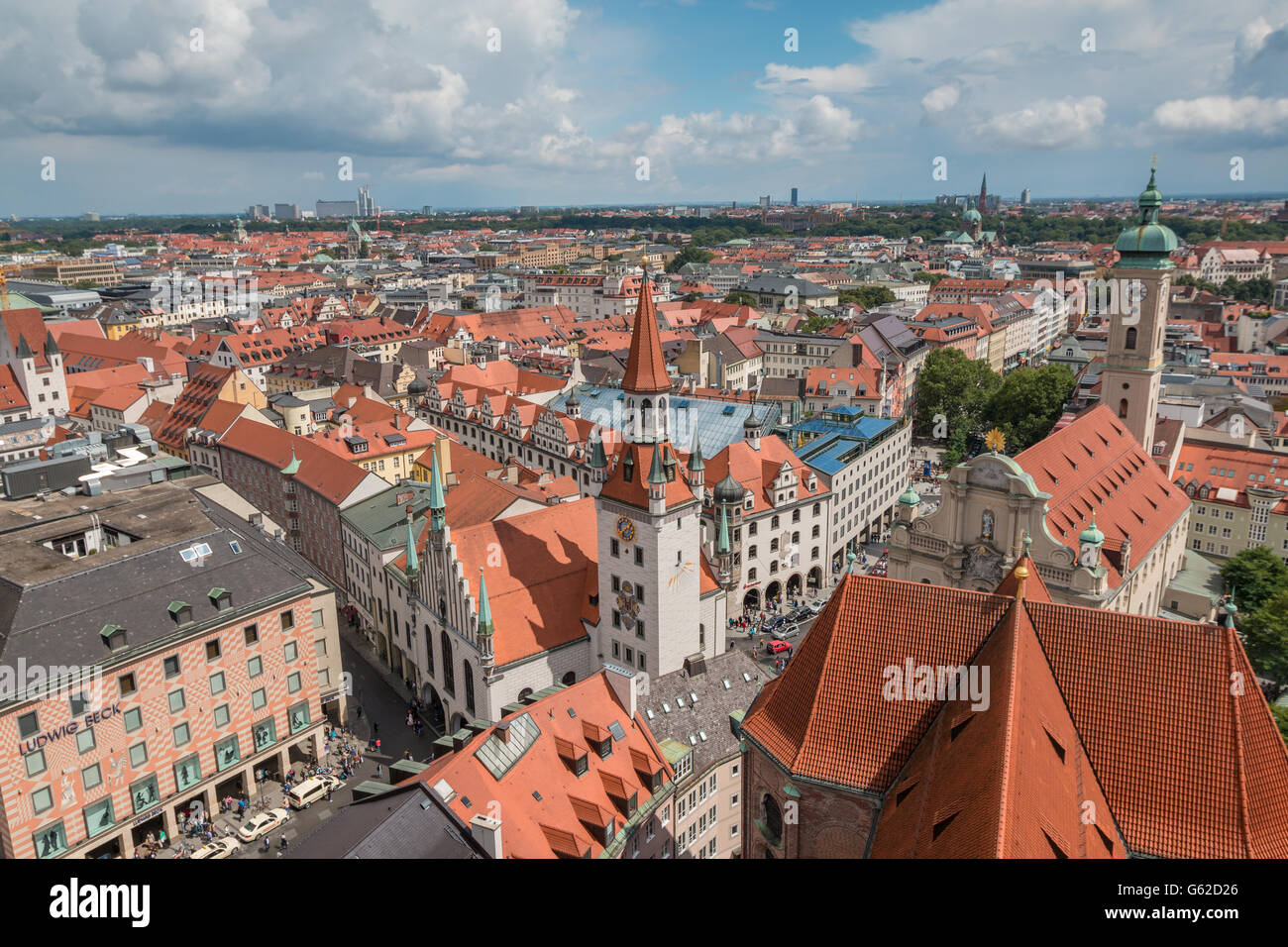Vue panoramique de Munich Allemagne Banque D'Images