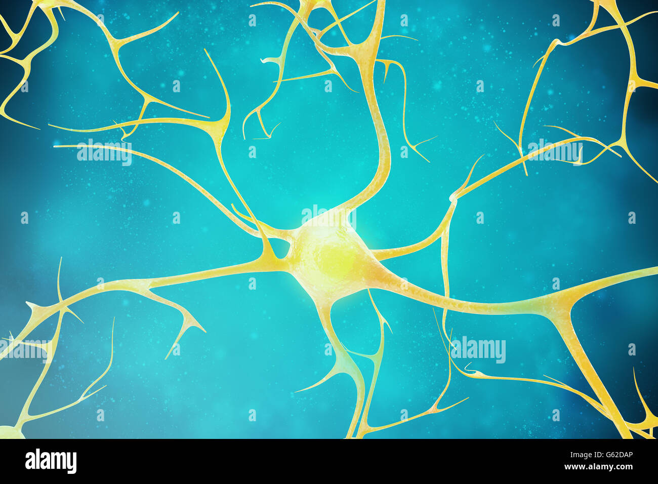 Les neurones dans le magnifique cadre. Illustration 3d de haute qualité Banque D'Images