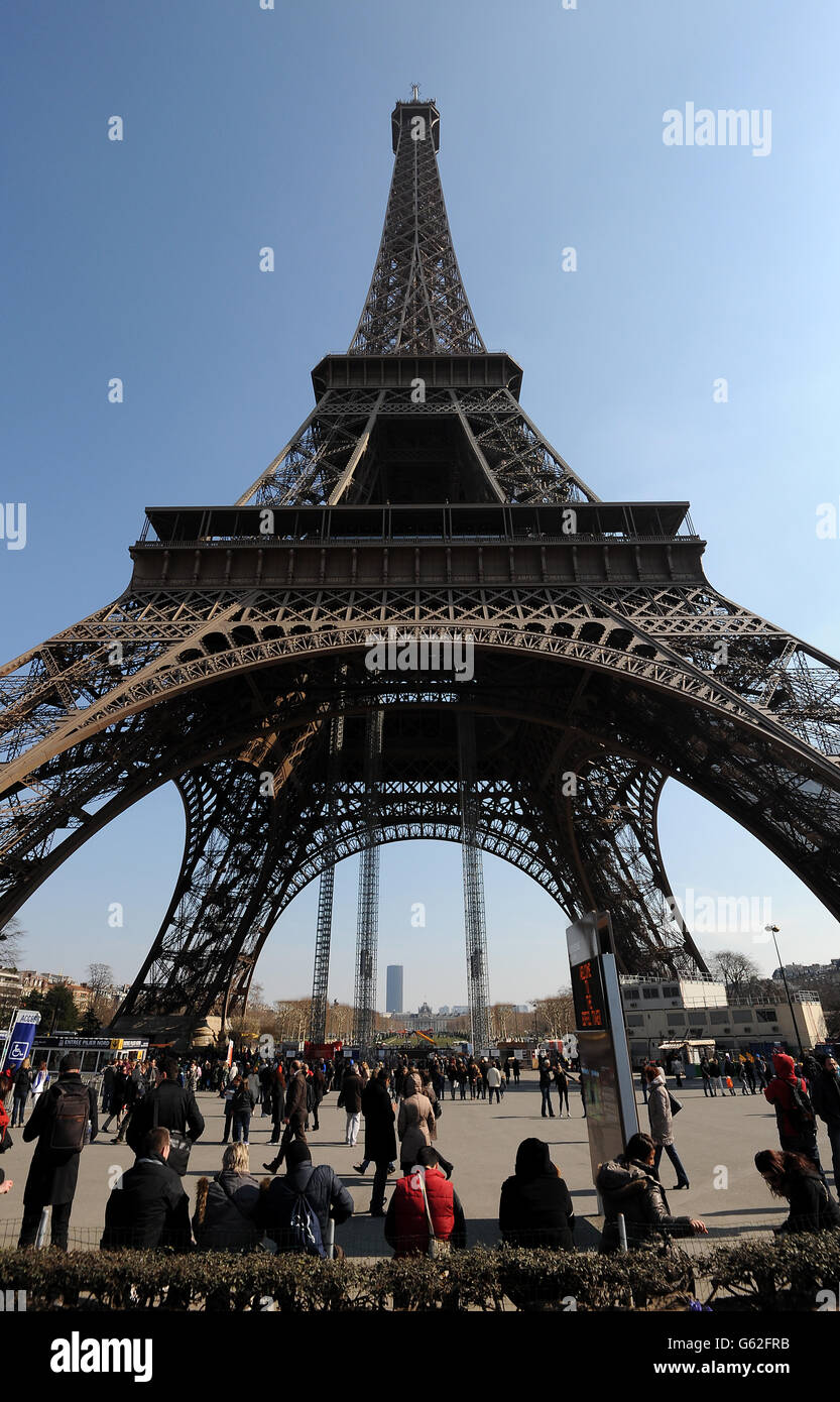 Stock de voyage - Paris. Vue générale de la Tour Eiffel à Paris, France Banque D'Images