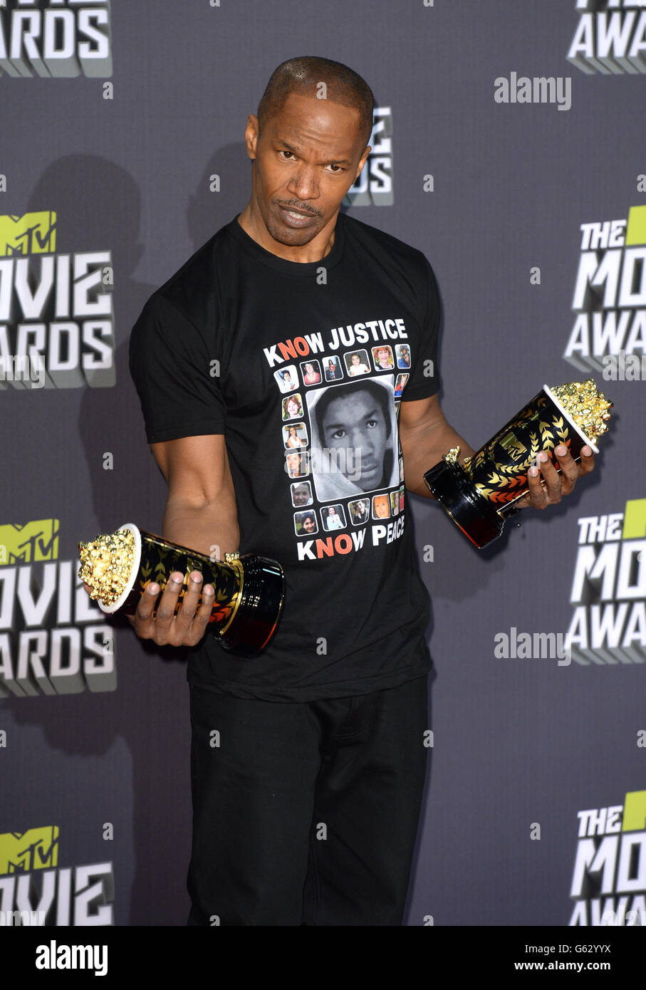 Les MTV Movie Awards 2013 - Arrivées - Los Angeles Banque D'Images
