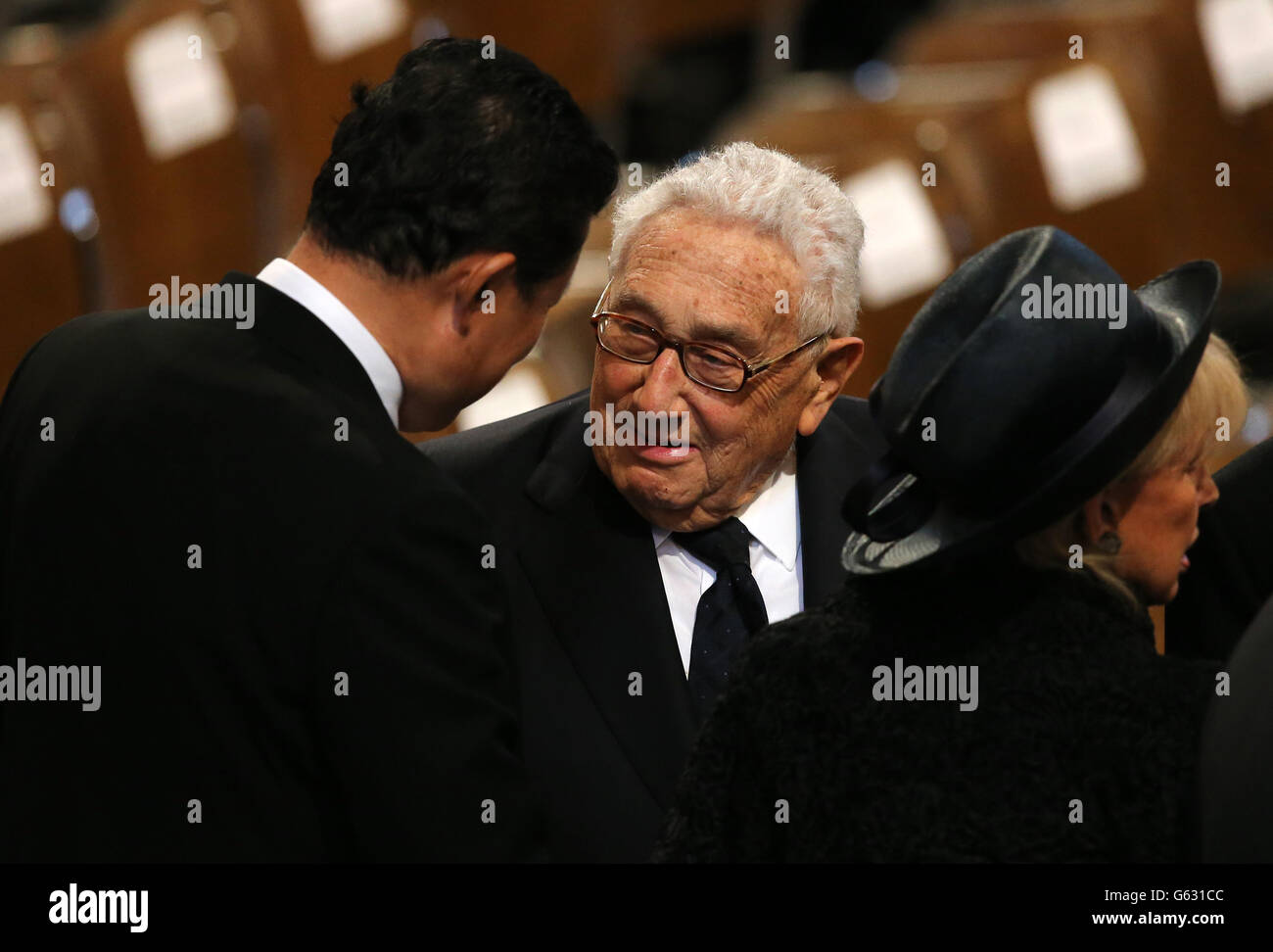 La baronne Thatcher funeral Banque D'Images