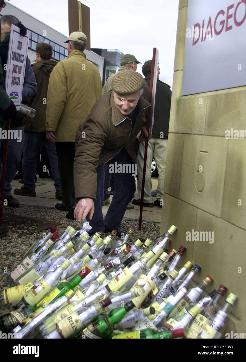 Protestation de whisky Banque D'Images