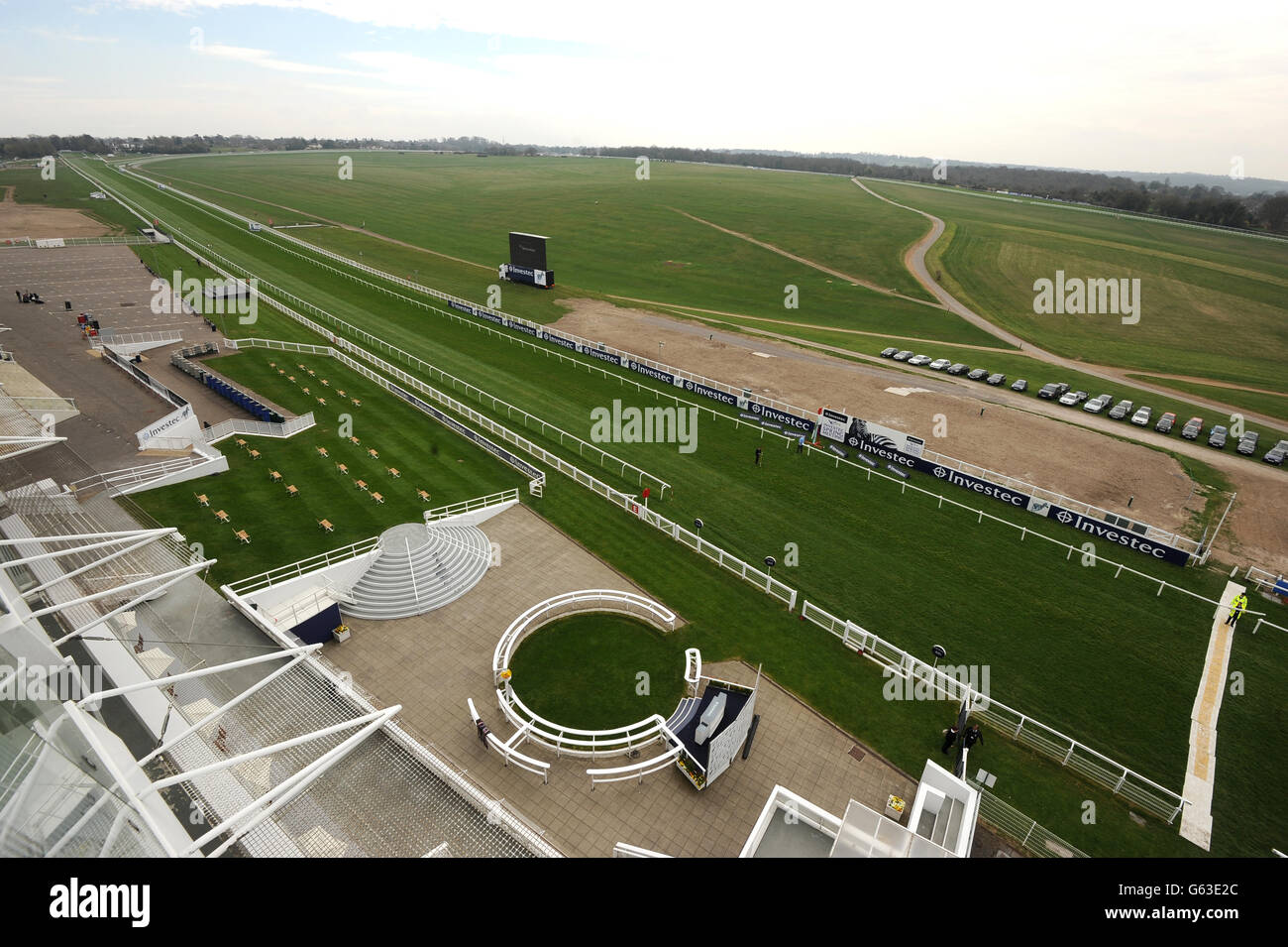 Les courses de chevaux - Investec Réunion du printemps - Epsom Downs Racecourse Banque D'Images