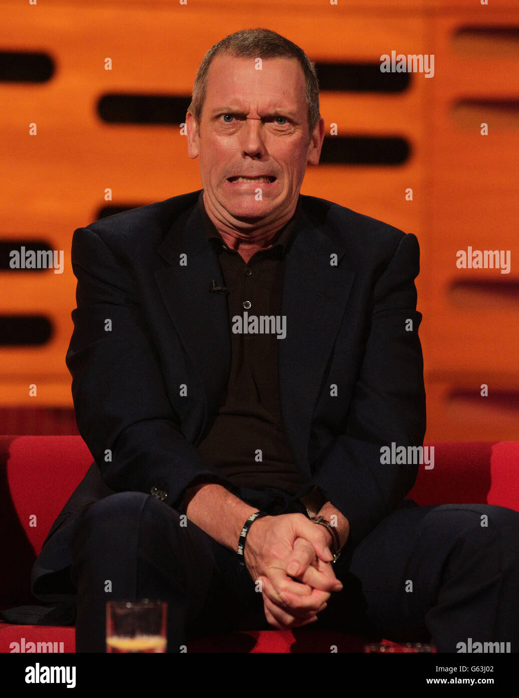 The Graham Norton Show - Londres.Invité Hugh Laurie pendant le tournage du Graham Norton Show aux London Studios, dans le sud de Londres. Banque D'Images