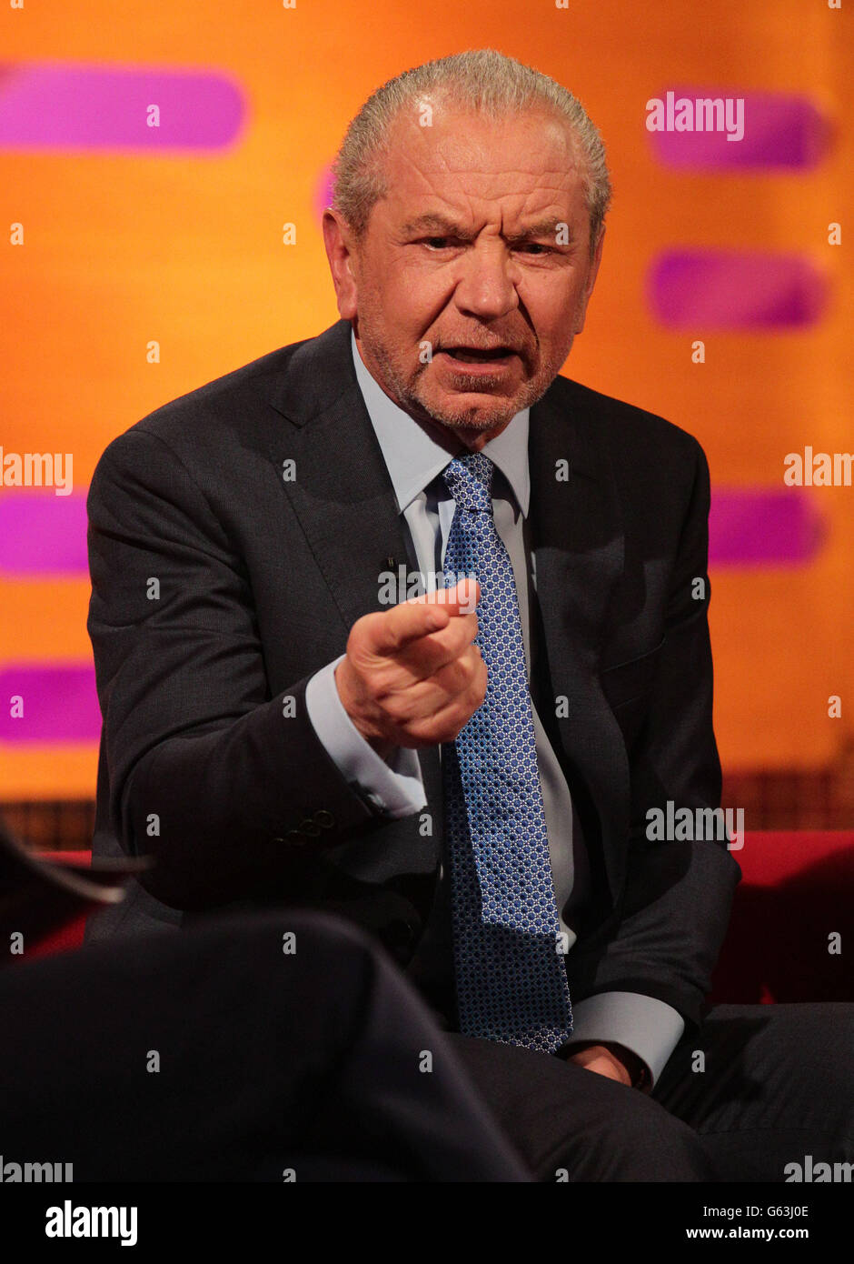 The Graham Norton Show - Londres.Guest Lord Alan Sugar pendant le tournage du Graham Norton Show aux London Studios, dans le sud de Londres. Banque D'Images