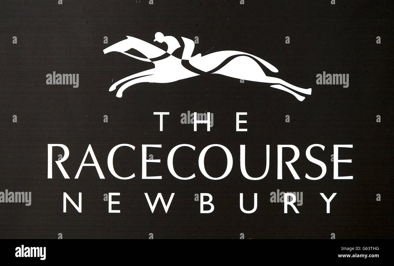 La marque Racecourse Newbury à Newbury. Champ de courses. Banque D'Images
