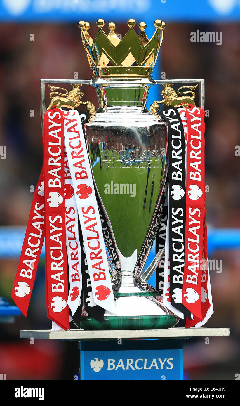 Football - Barclays Premier League - Manchester United / Swansea City - Old Trafford.Trophée Barclays Premier League Banque D'Images