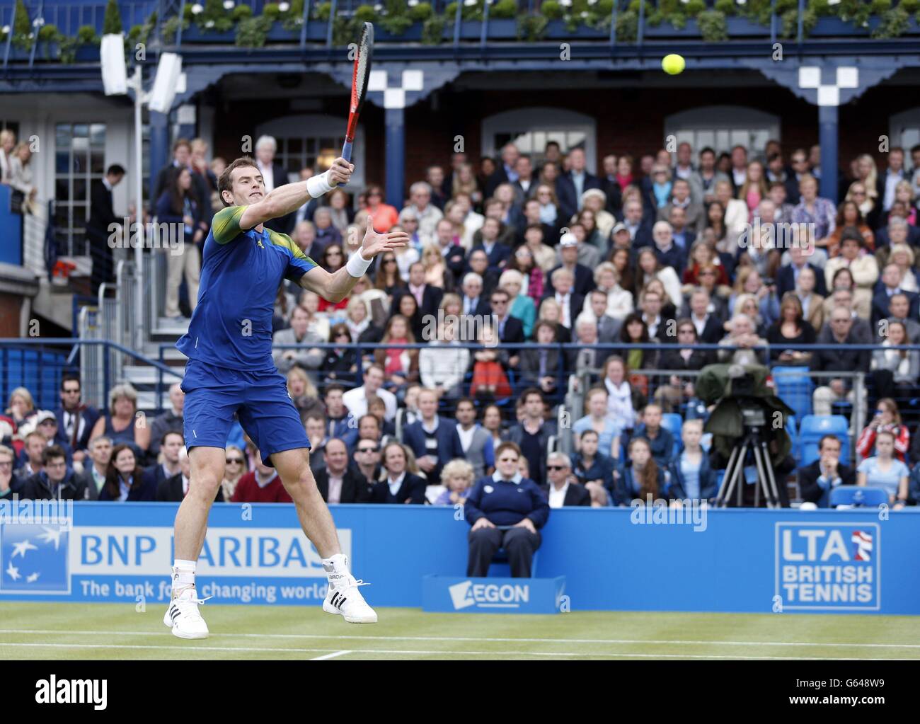 Andy Murray lors de son match contre Marinko Matoso aux Championnats AEGON au Queen's Club de Londres. Banque D'Images