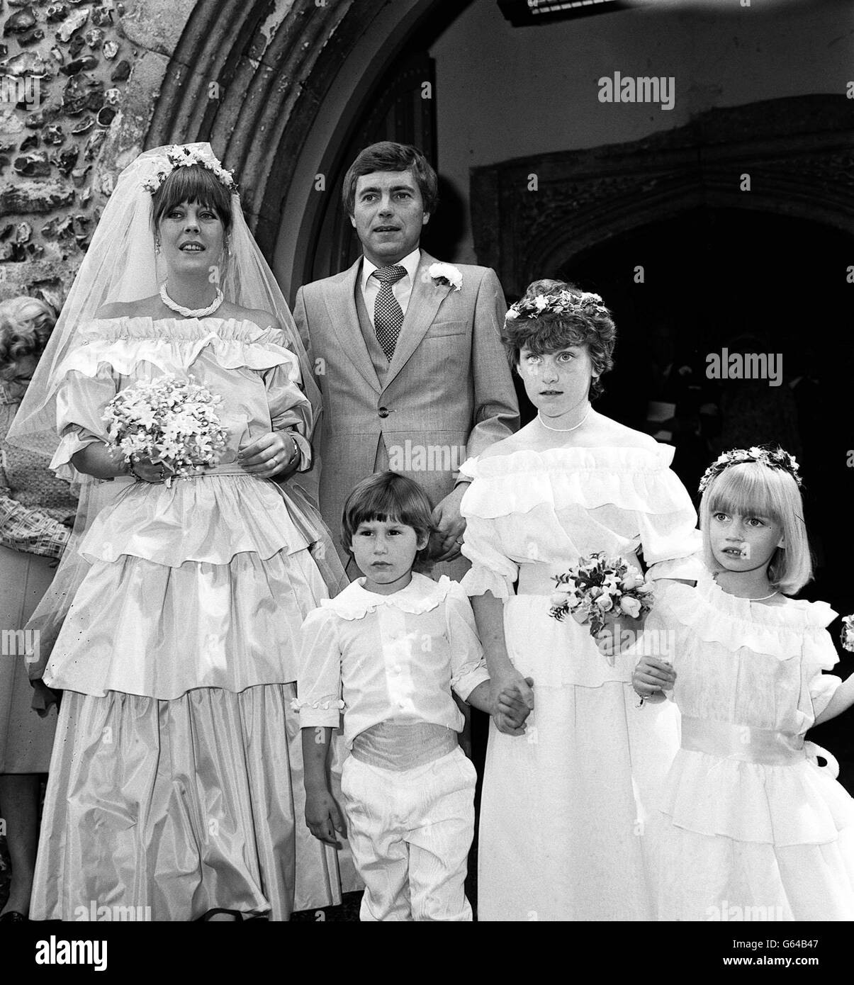 Emma Soames épouse James McManus Banque D'Images