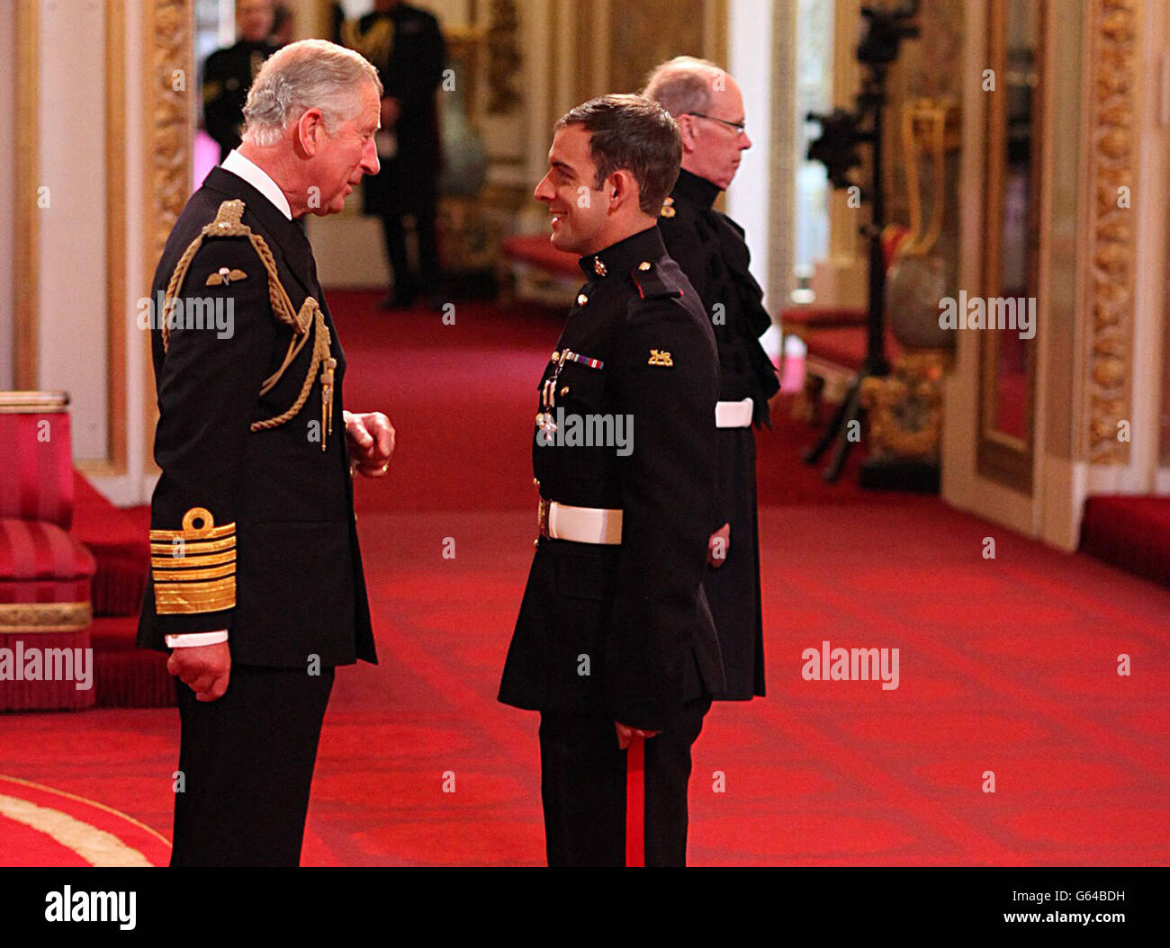 D'investiture au palais de Buckingham Banque D'Images