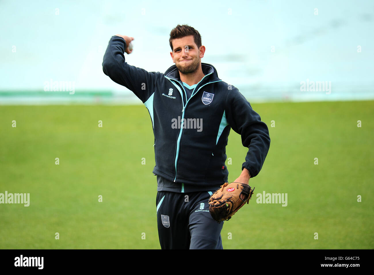 Cricket - Yorkshire Bank 40 - Surrey / Durham - Kia Oval. Jade Dernbach, Surrey Banque D'Images