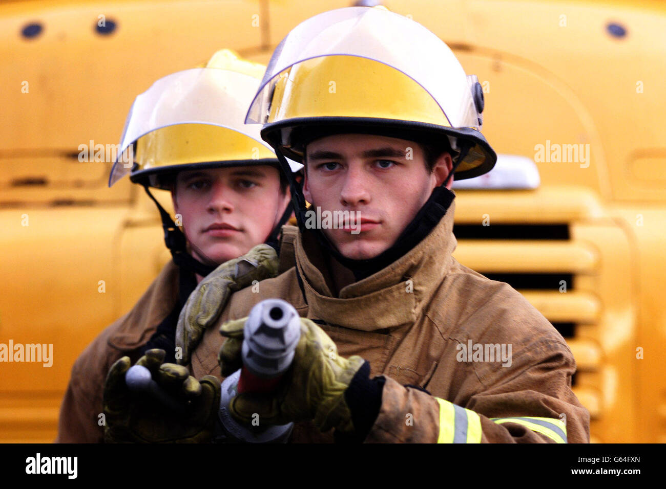 Grève des pompiers Banque D'Images