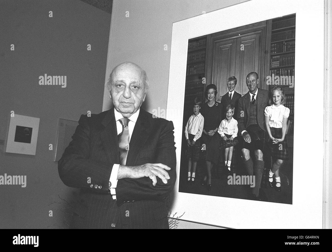 Yousuf Karsh et son portrait. Banque D'Images