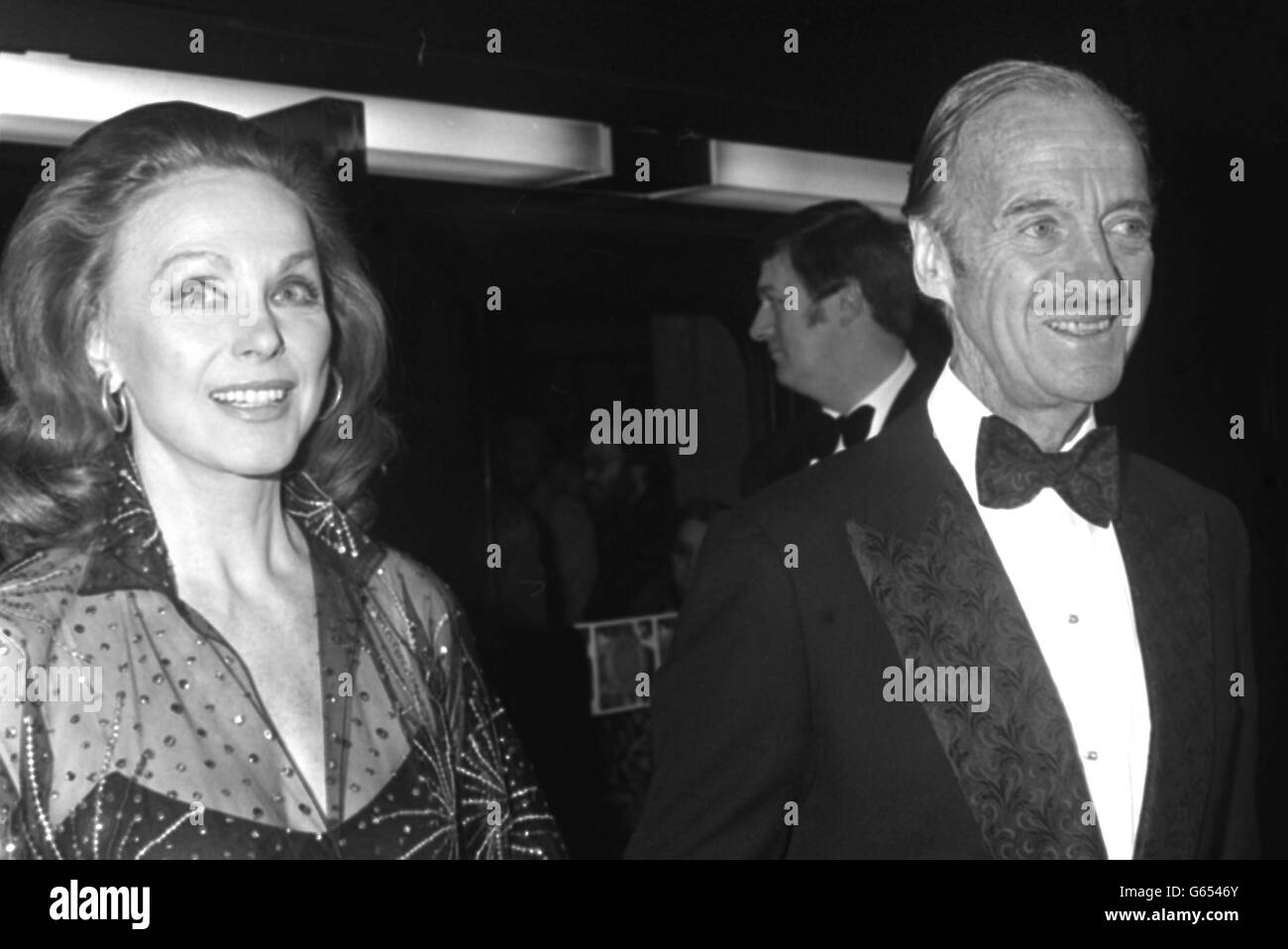 David Niven et femme Banque D'Images