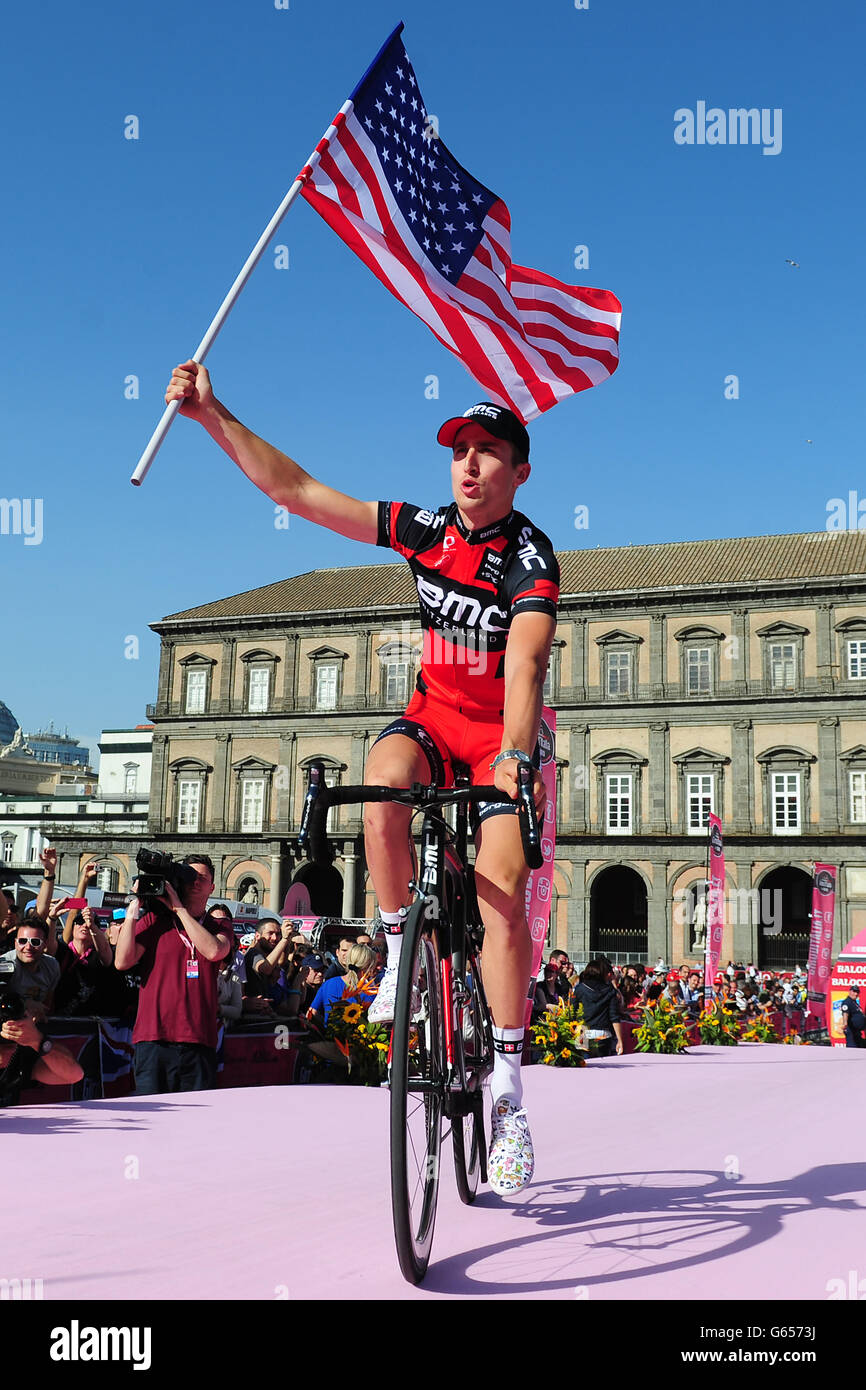 Cyclisme - 2013 Giro d'Italia - Journée de l'avant-première - Naples. Taylor Phinney, BMC Racing Team Banque D'Images