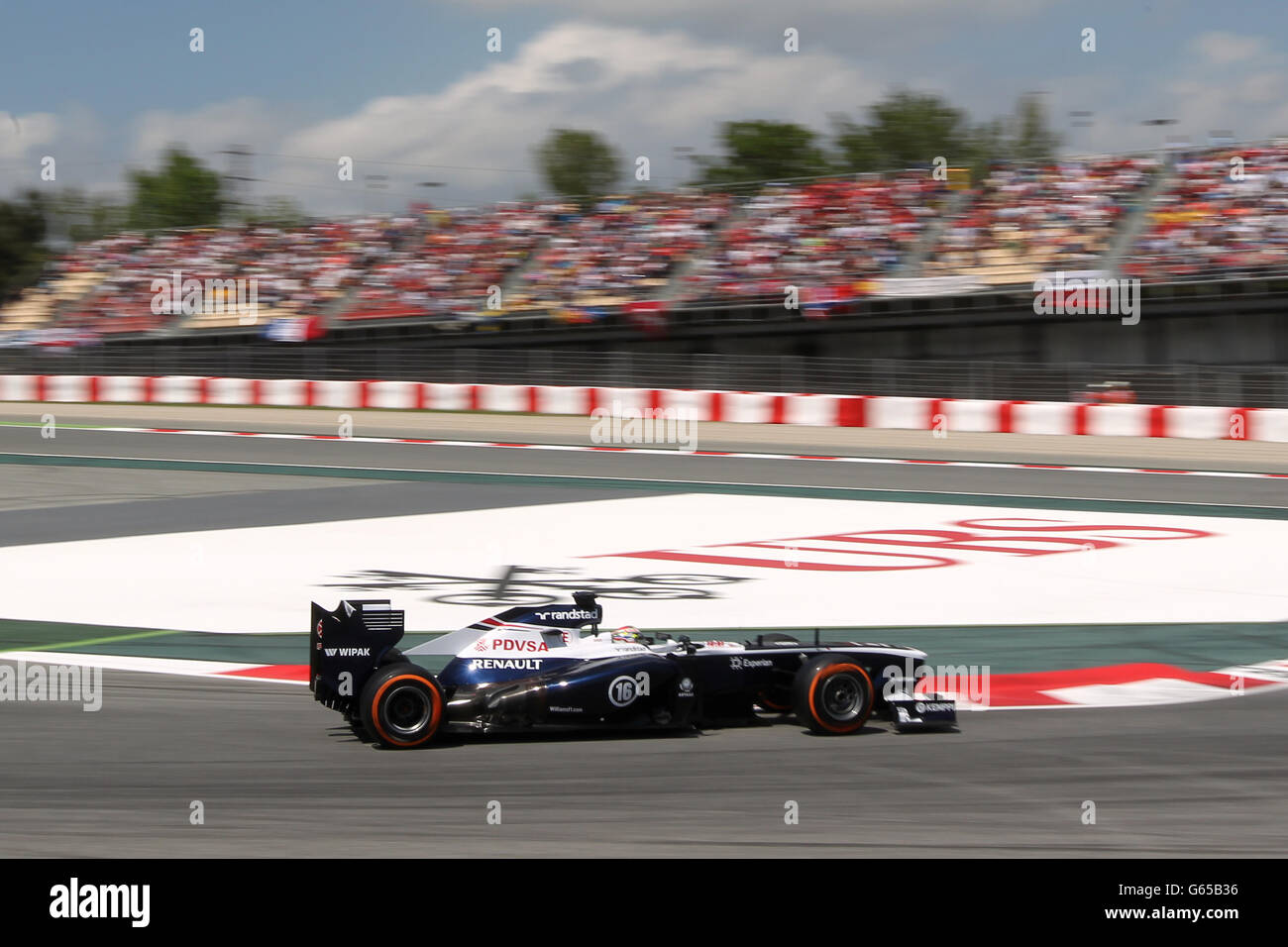 Le Pastor Maldonado de Williams lors du Grand Prix d'Espagne Banque D'Images