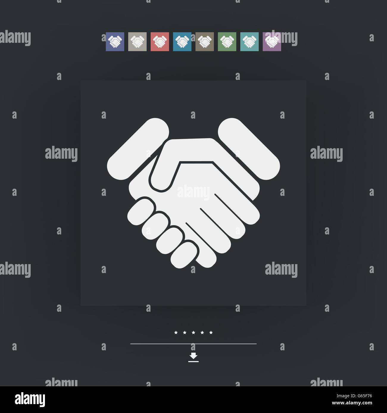 Icône de la poignée de main Illustration de Vecteur