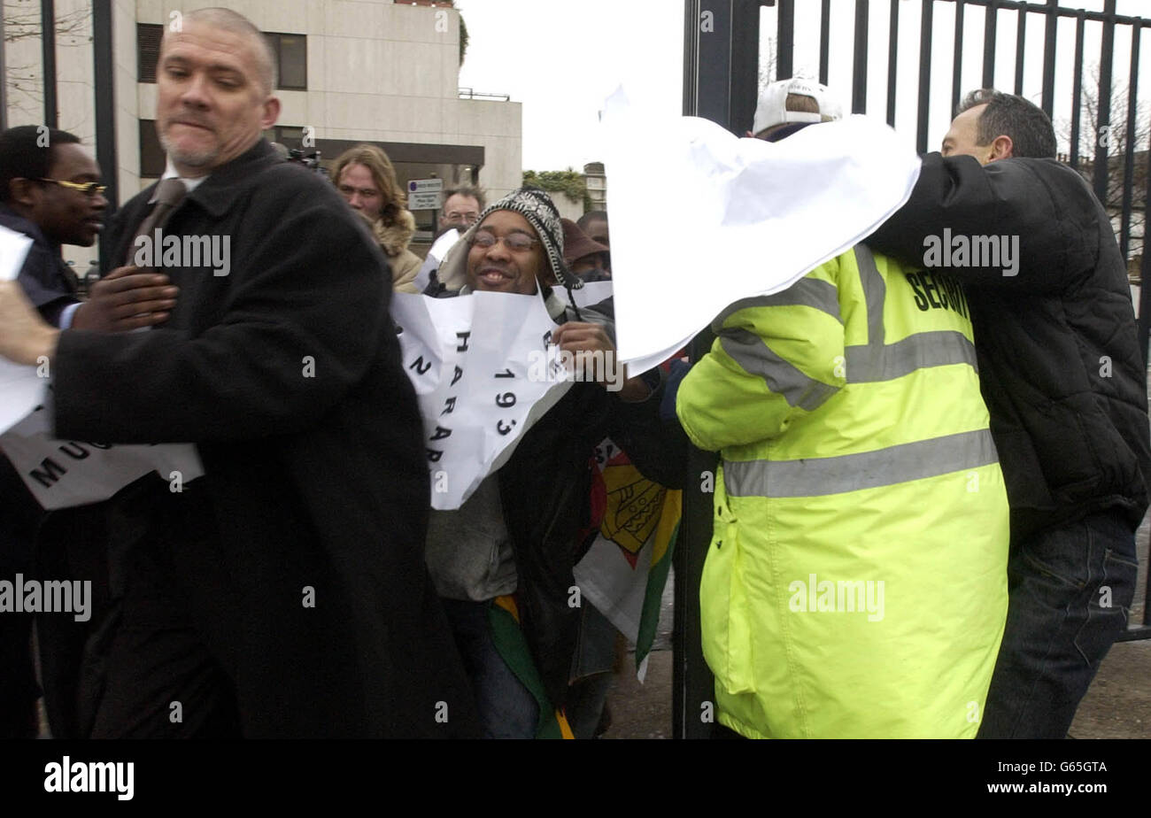 Démontrer des manifestants du Lords Banque D'Images