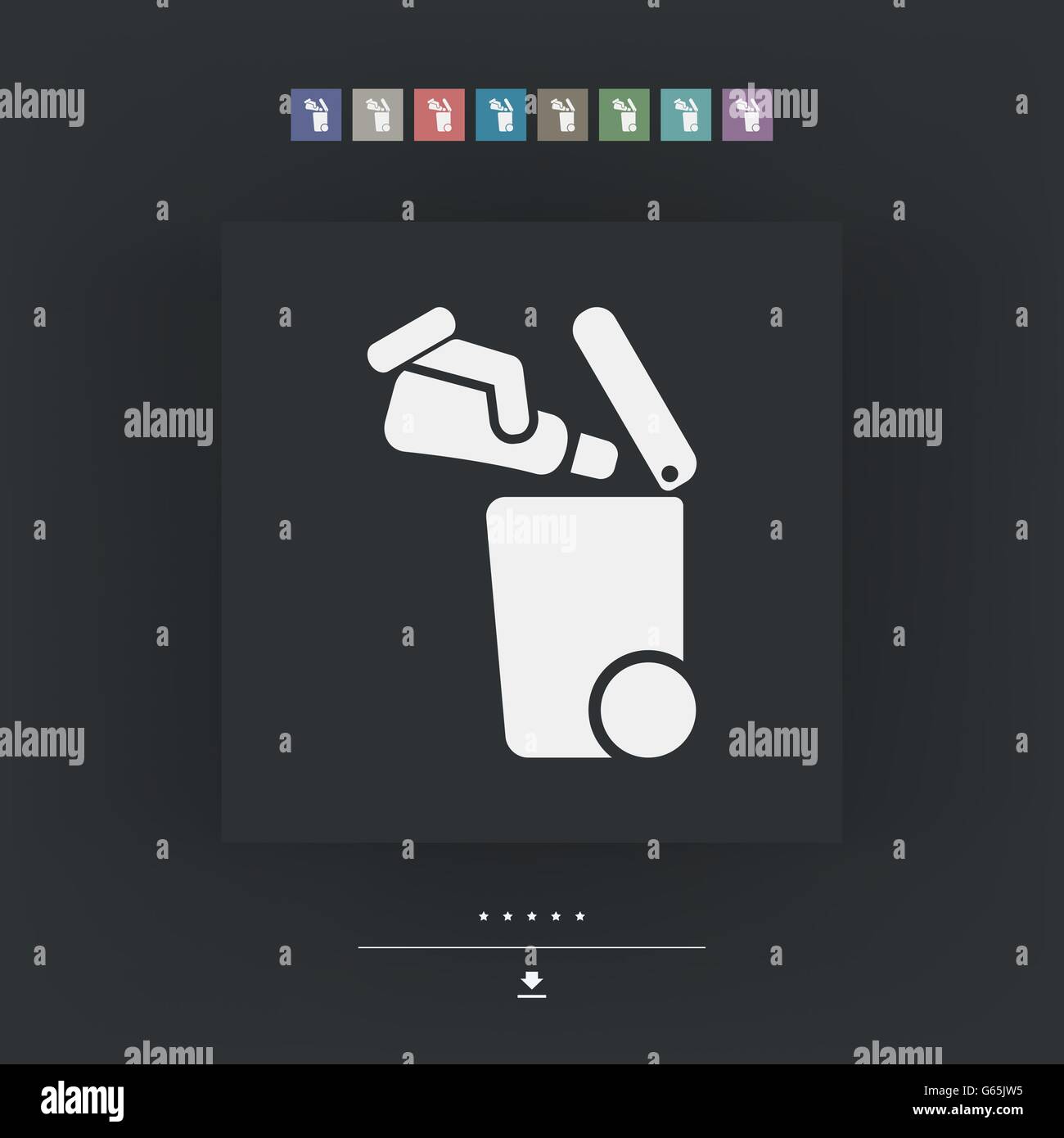 L'icône collection séparée des déchets Illustration de Vecteur