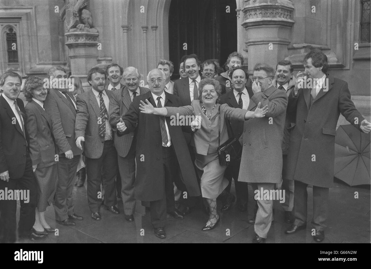 Les députés du travail pour Comic Relief Banque D'Images