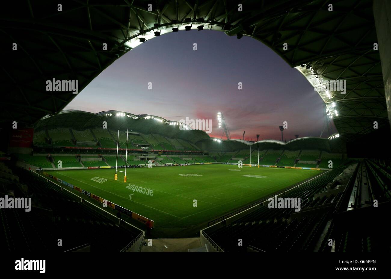 Rugby Union - 2013 British and Irish Lions Tour - session d'entraînement des Lions britanniques et irlandais - Stade AAMI - Melbourne.Vue générale du stade AAMI, Melbourne en Australie. Banque D'Images