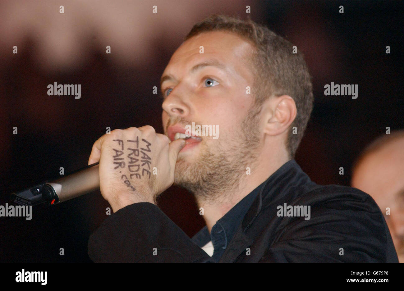 BRITS 2003 Chris Martin Banque D'Images