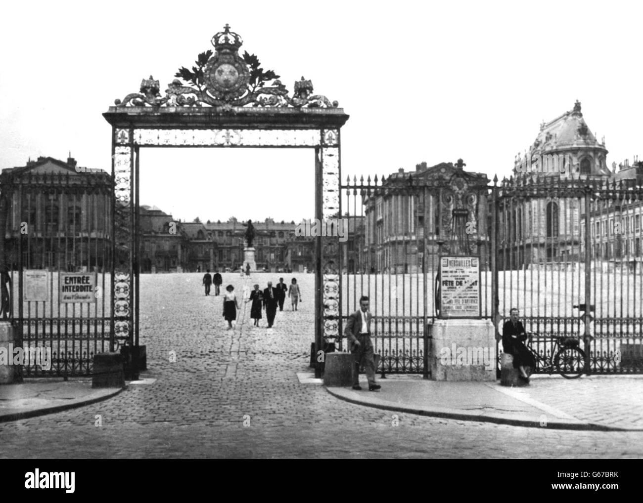 Entrée du château de Versailles. Banque D'Images