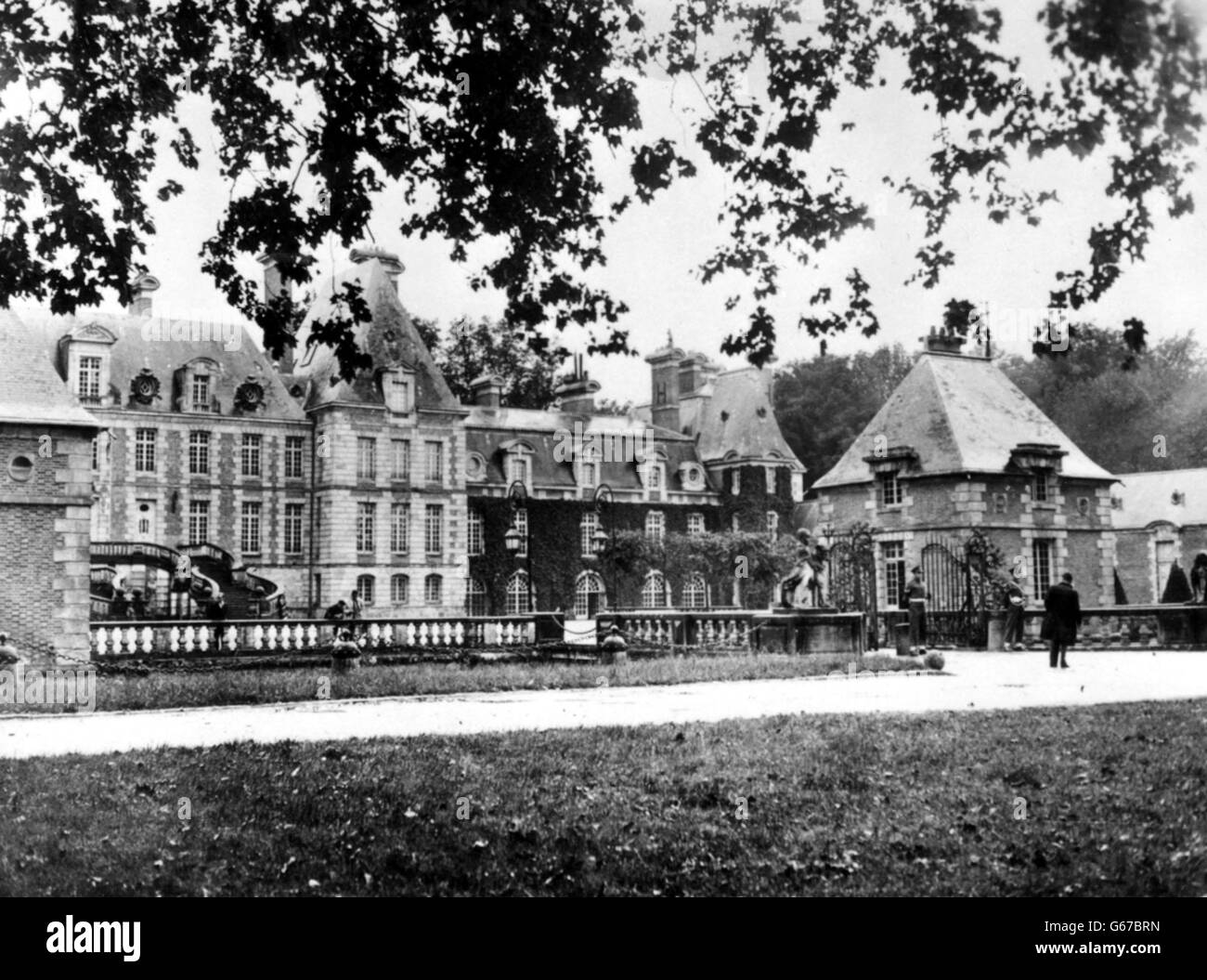 Le Château de Fontainbleau, à la périphérie de Paris. Banque D'Images