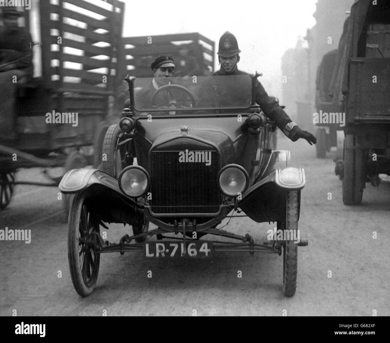 Contrôle du trafic roman Banque D'Images
