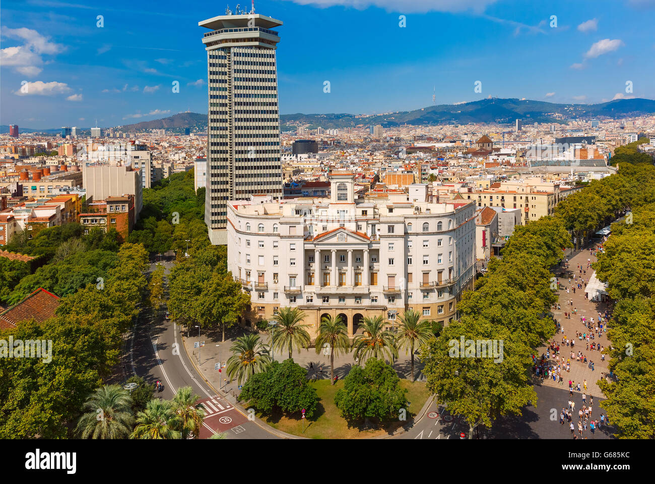 La Rambla de Barcelone, Catalogne, Espagne Banque D'Images