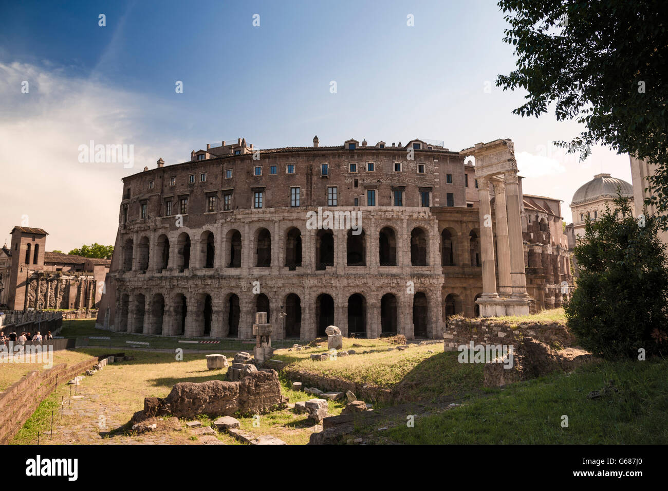 Théâtre de marcellus (teatro di Marcello). Rome Italie Banque D'Images