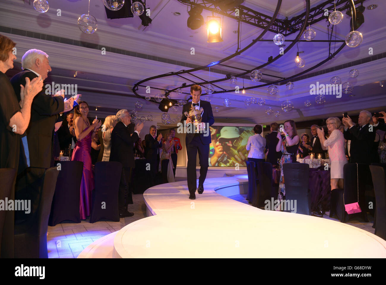 Andy Murray, en Grande-Bretagne, lors du Champions ball à l'hôtel Intercontinental de Londres. Banque D'Images