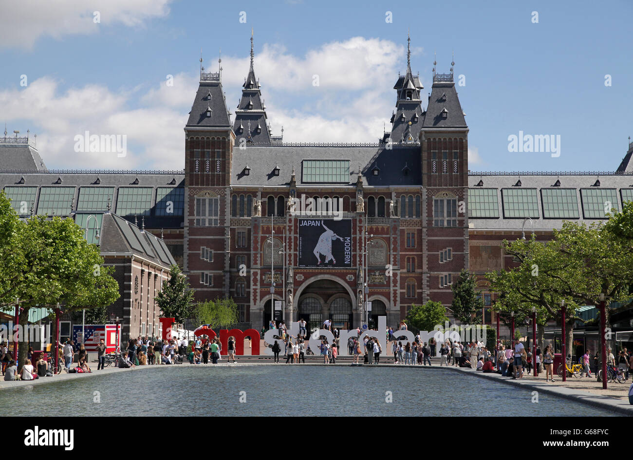 Le Rijksmuseum Amsterdam Amsterdam Je suis Banque D'Images