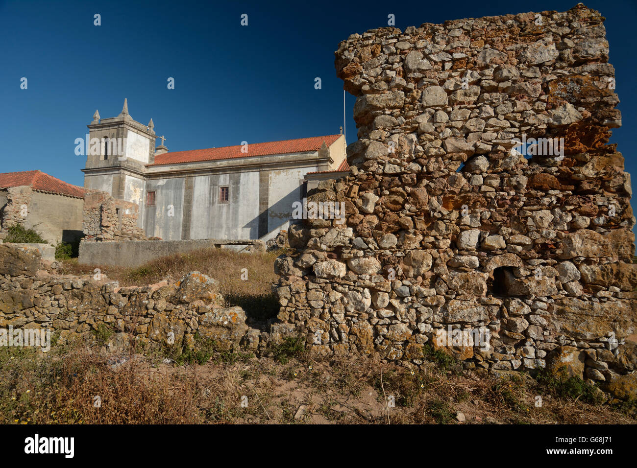 Le sanctuaire Santuário de Nossa Senhora do Cabo Espichel au Cap Espichel, Setúbal, Portugal, Banque D'Images