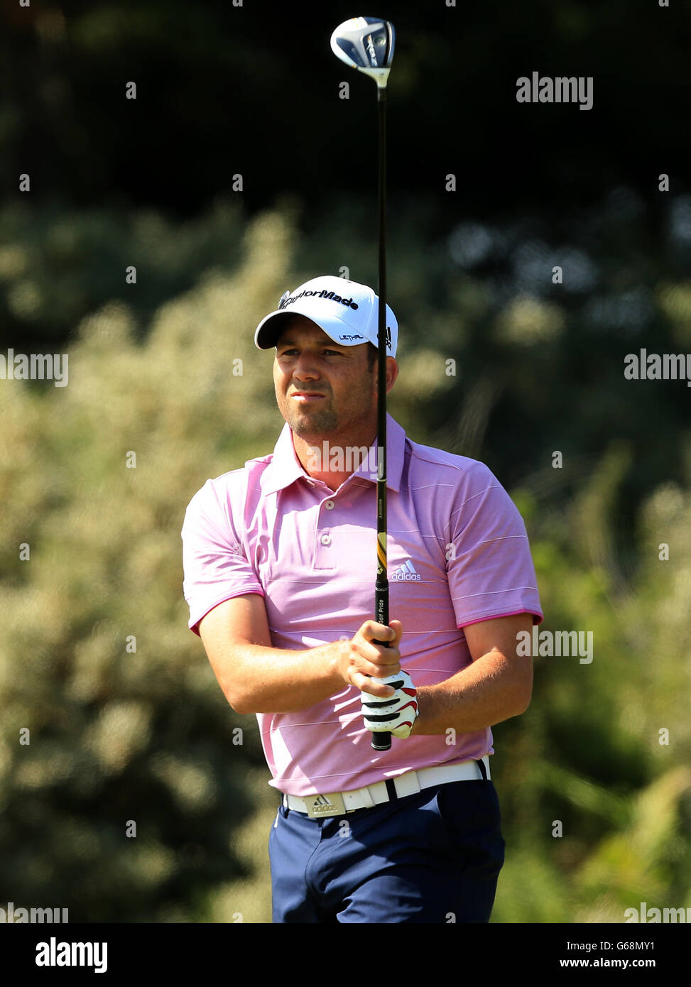 Golf - le championnat ouvert 2013 - troisième jour - Club de golf de Muirfield.Sergio Garcia en Espagne pendant la troisième journée du Championnat d'Open 2013 au Club de golf de Muirfield, East Lothian. Banque D'Images