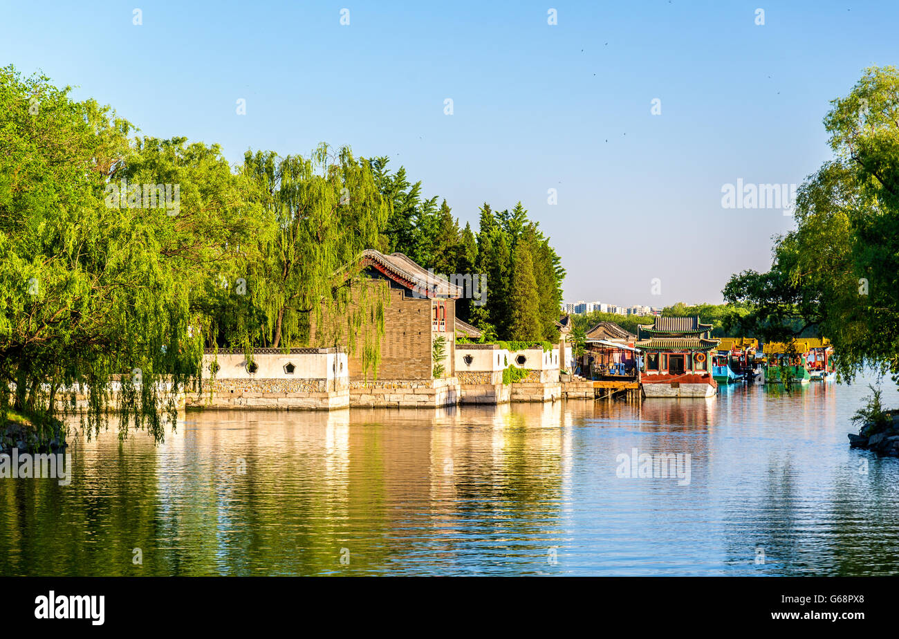Le Lac de Kunming au Palais d'été à Beijing Banque D'Images