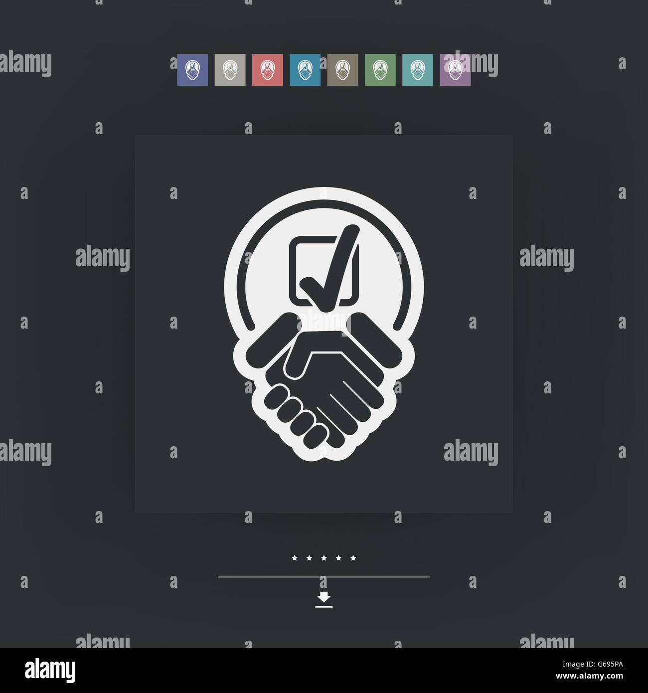 Pour marquer l'accord choix Illustration de Vecteur