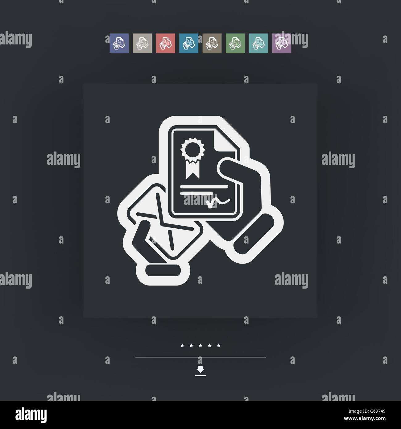 Mail avec un certificat Illustration de Vecteur