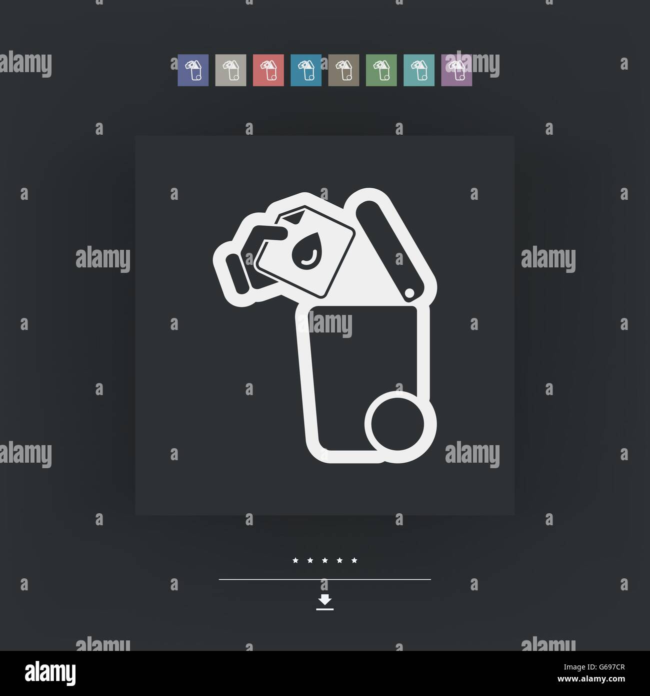 L'icône collection séparée des déchets Illustration de Vecteur