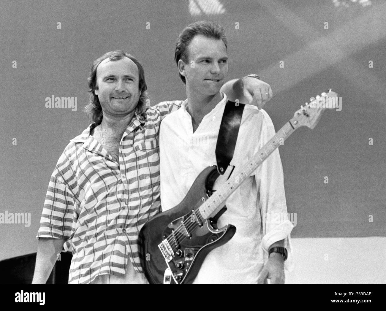Live Aid Concert - Stade de Wembley Banque D'Images