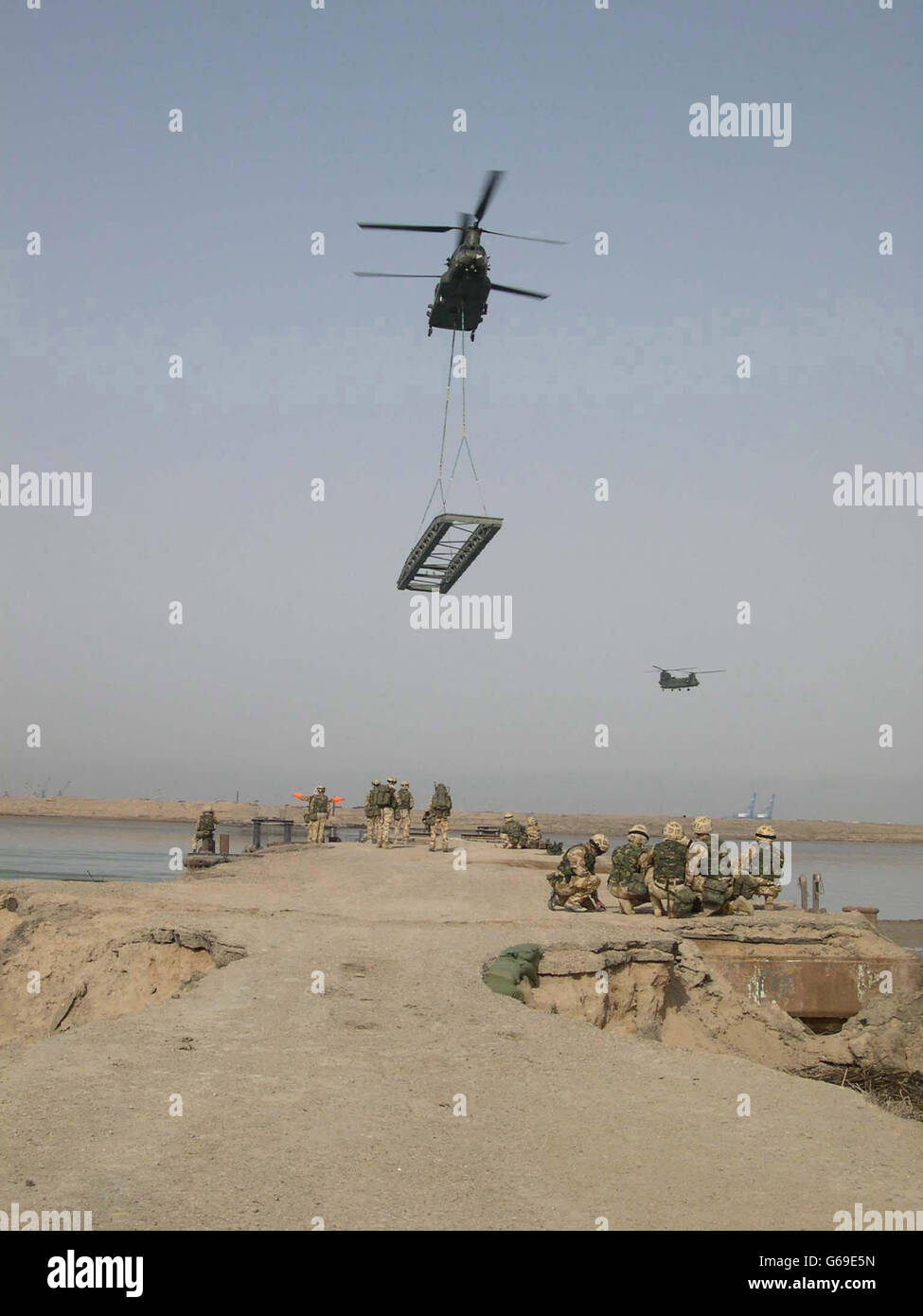 Royal Engineers in Oumm Qasr Banque D'Images
