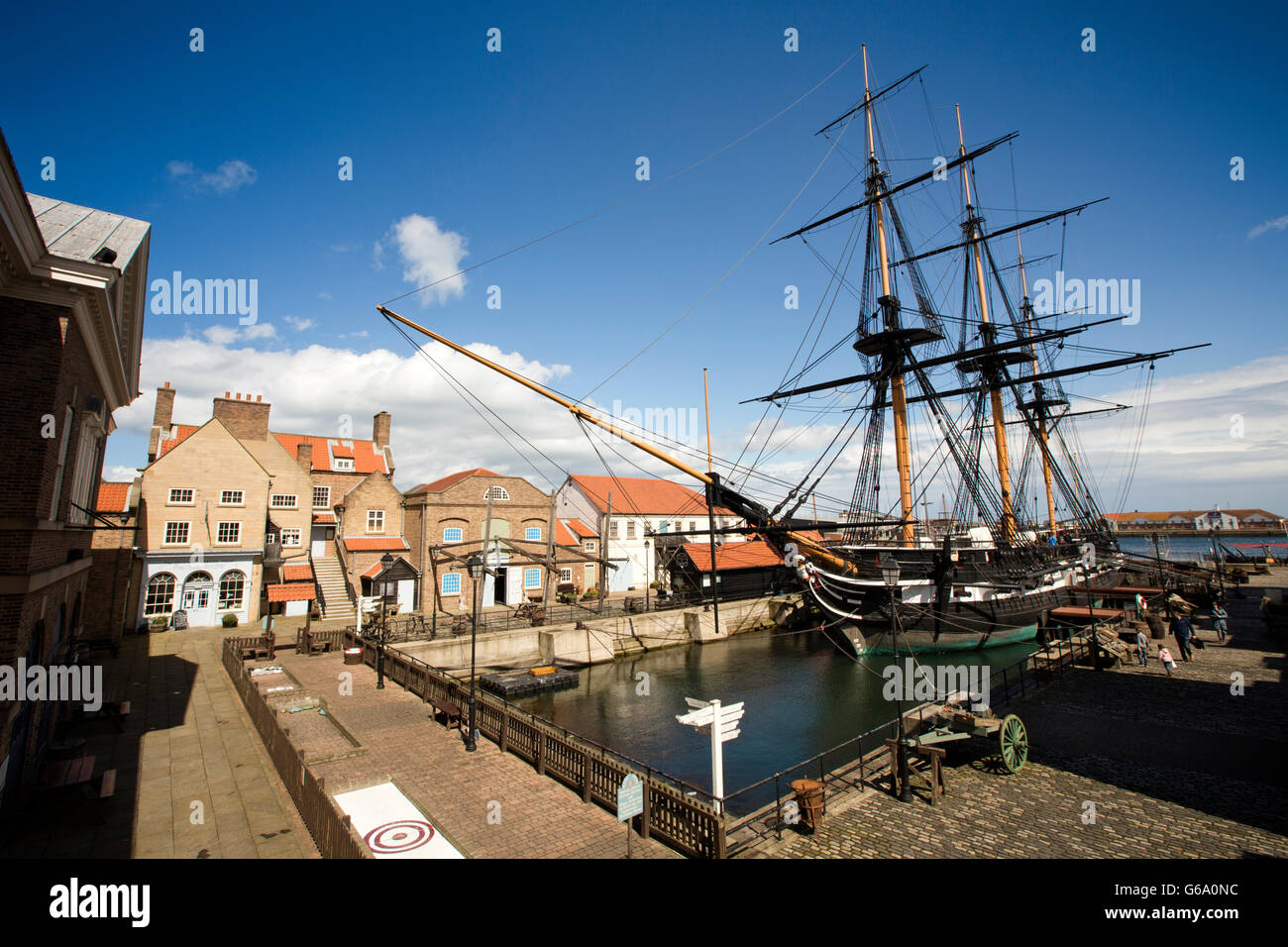 Le Comté de Durham, Royaume-Uni, Hartlepool Maritime Experience, HMS Trincomalee, frégate de 200 ans Banque D'Images