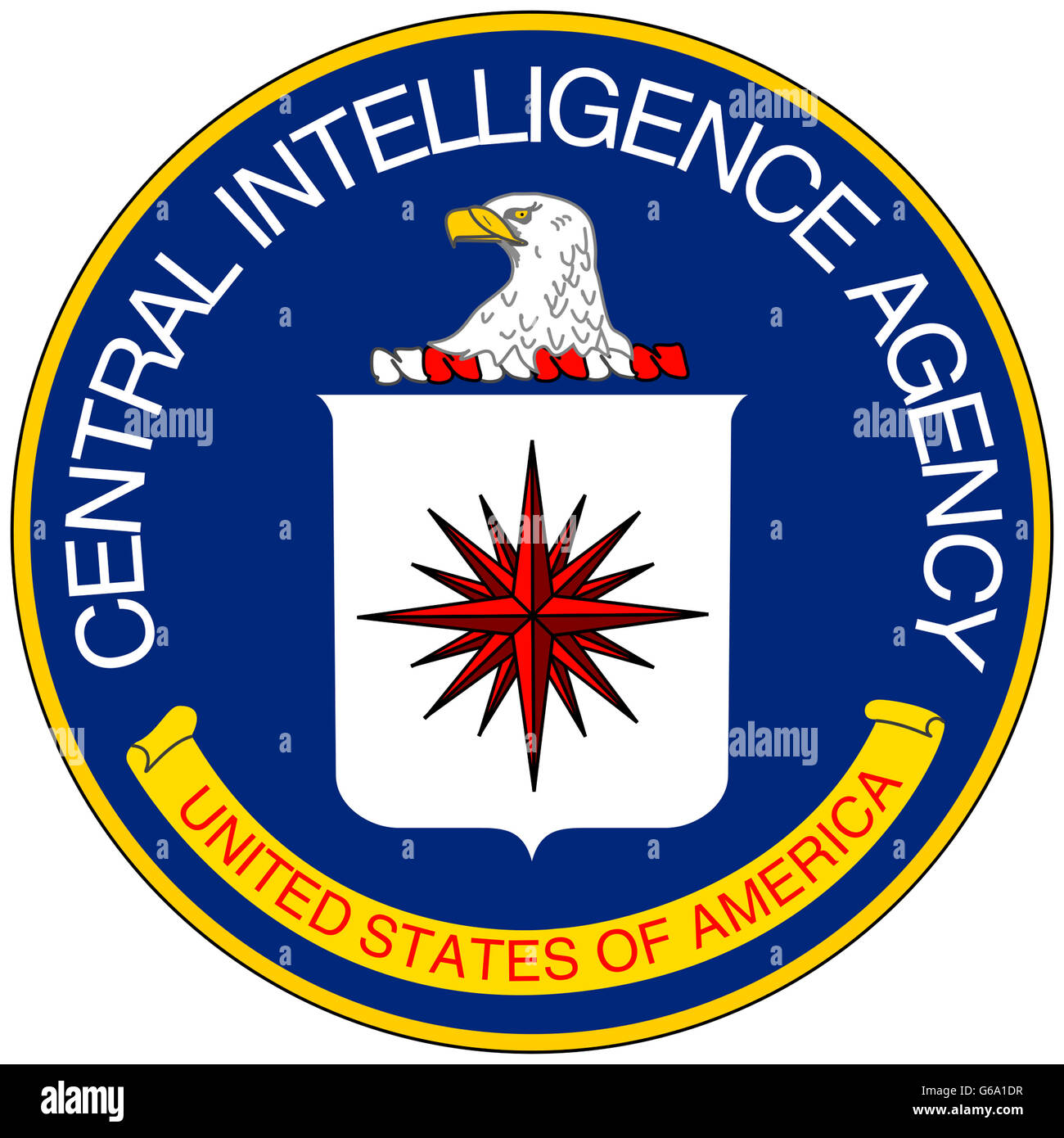 Logo des 02 das amerikanische nous Geheimdienstes' - 'CIA Central Intelligence Agency. Banque D'Images