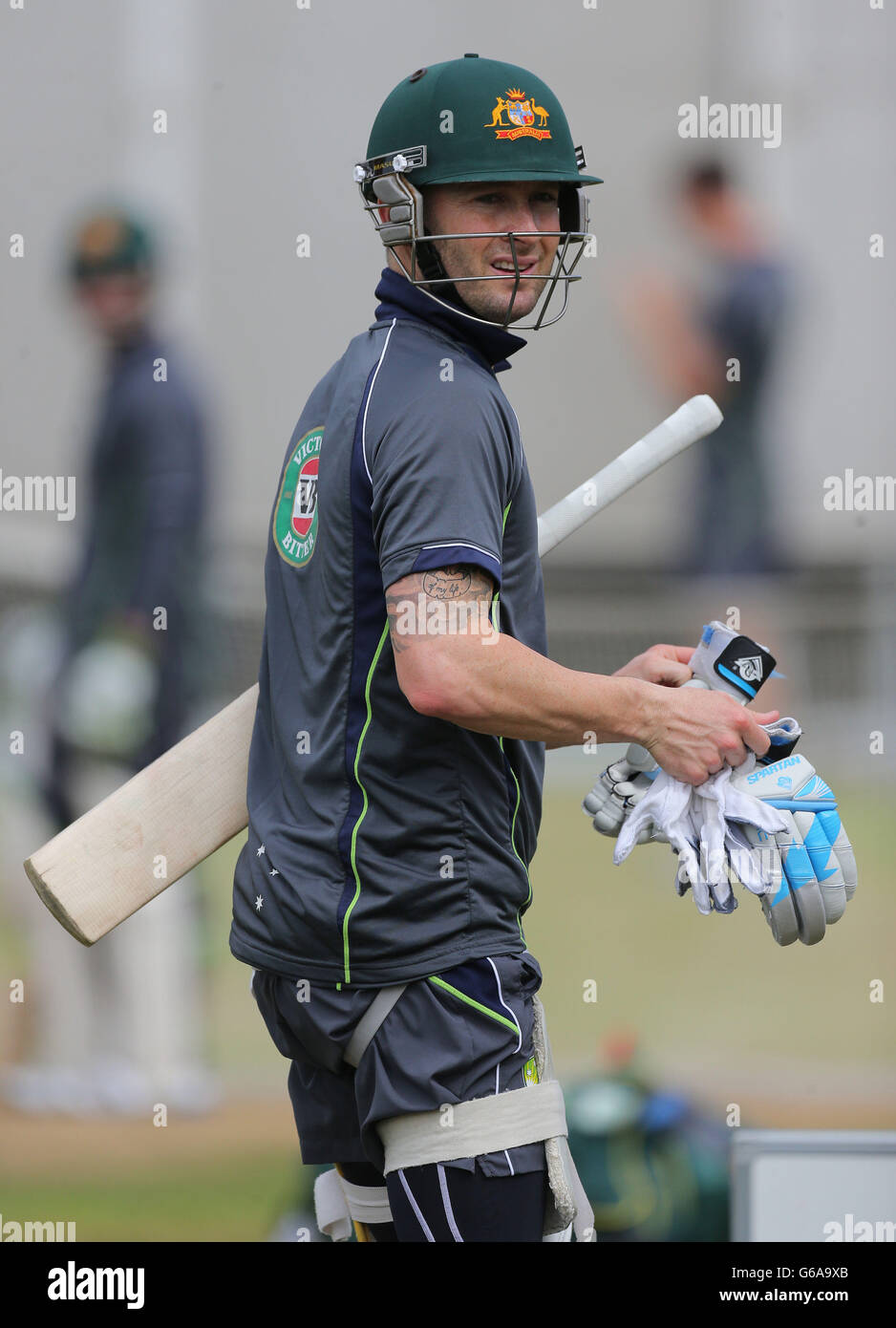 Cricket - Troisième Investec Cendres Test - Angleterre v Australie - Australie filets - Old Trafford Banque D'Images