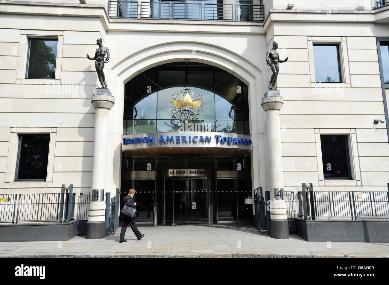 British American Tobacco p.l.c. Globe House, Temple place, centre de Londres. Banque D'Images
