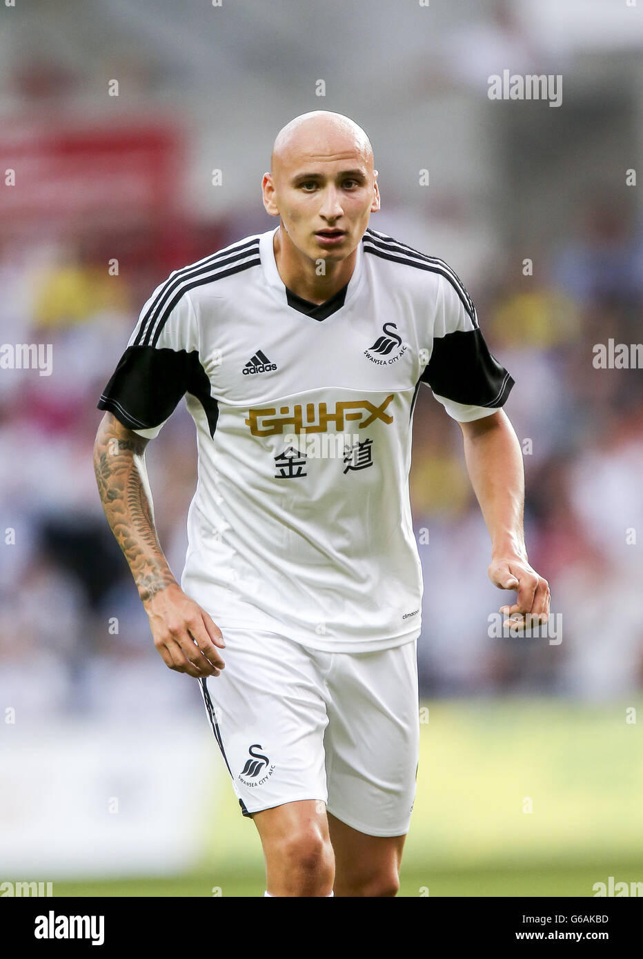 Football - UEFA Europa League - troisième partie qualifiante - première étape - Swansea City v Malmo FF - Liberty Stadium. Jonjo Shelvy, Swansea City Banque D'Images