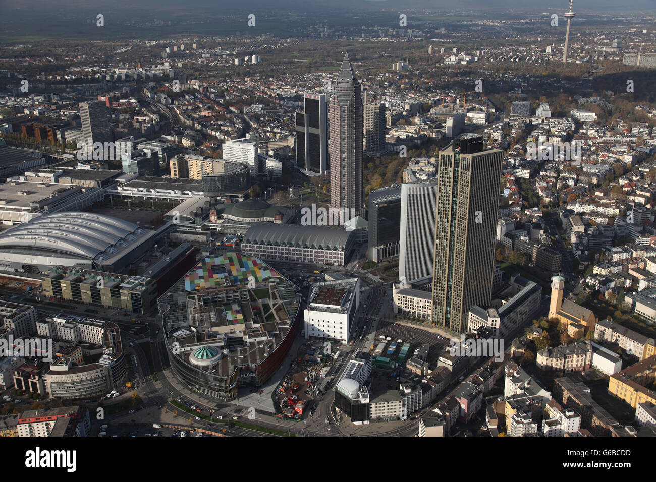 Salon Tower, a 63 étages, 257 m (843 ft) gratte-ciel dans la Westend-Süd de Francfort | conditions dans le monde entier Banque D'Images