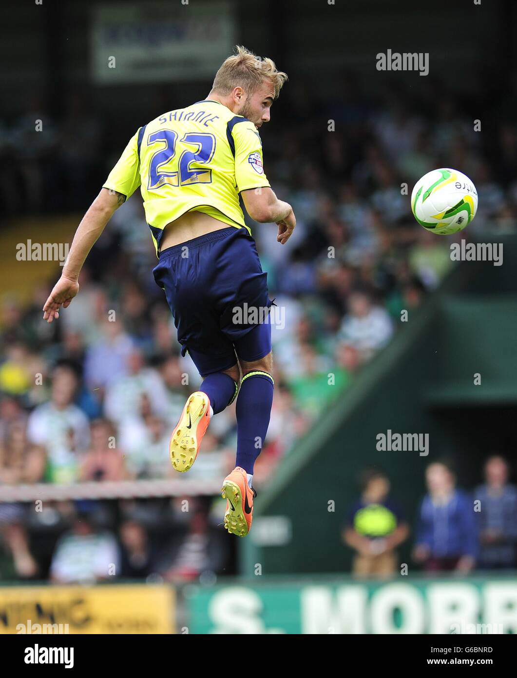 Andrew Shinnie de Birmingham City en action pendant le match de championnat Sky Bet à Huish Park, Yeovil. APPUYEZ SUR ASSOCIATION photo. Date de la photo: Samedi 10 août 2013. Voir PA Story FOOTBALL Yeovil. Le crédit photo devrait indiquer : PA Wire. Banque D'Images